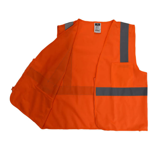 Radians SV2Z Economy Type R Class 2 Solid Safety Vest with Zipper