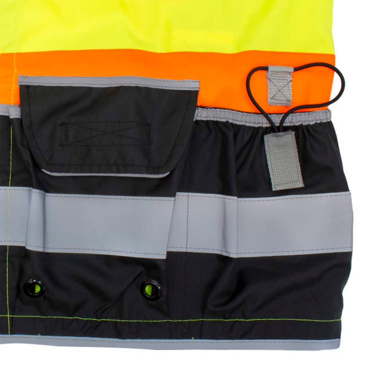 Radians SV55B Class 2 Heavy Woven Color Blocked Two Tone Engineer Vest - Green
