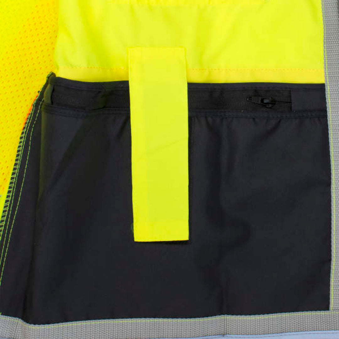 Radians SV55B Class 2 Heavy Woven Color Blocked Two Tone Engineer Vest - Green