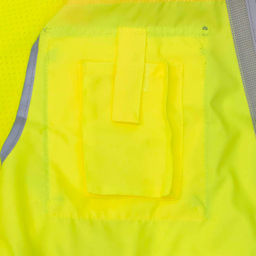 Radians SV55B Class 2 Heavy Woven Color Blocked Two Tone Engineer Vest - Green
