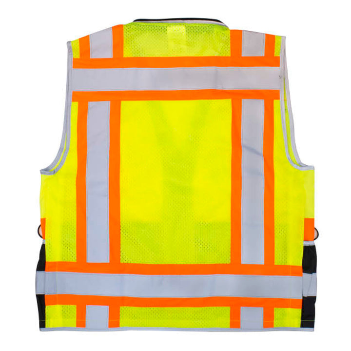 Radians SV55B Class 2 Heavy Woven Color Blocked Two Tone Engineer Vest - Green