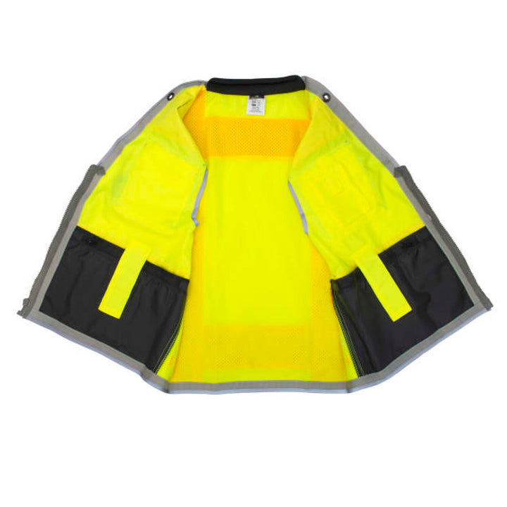 Radians SV55B Class 2 Heavy Woven Color Blocked Two Tone Engineer Vest - Green