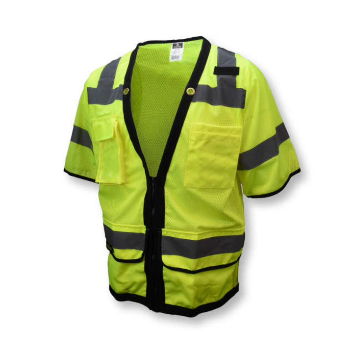 Radians SV59Z-3 Type R Class 3 Heavy Duty Mesh Surveyor Safety Vest with Zipper - Green