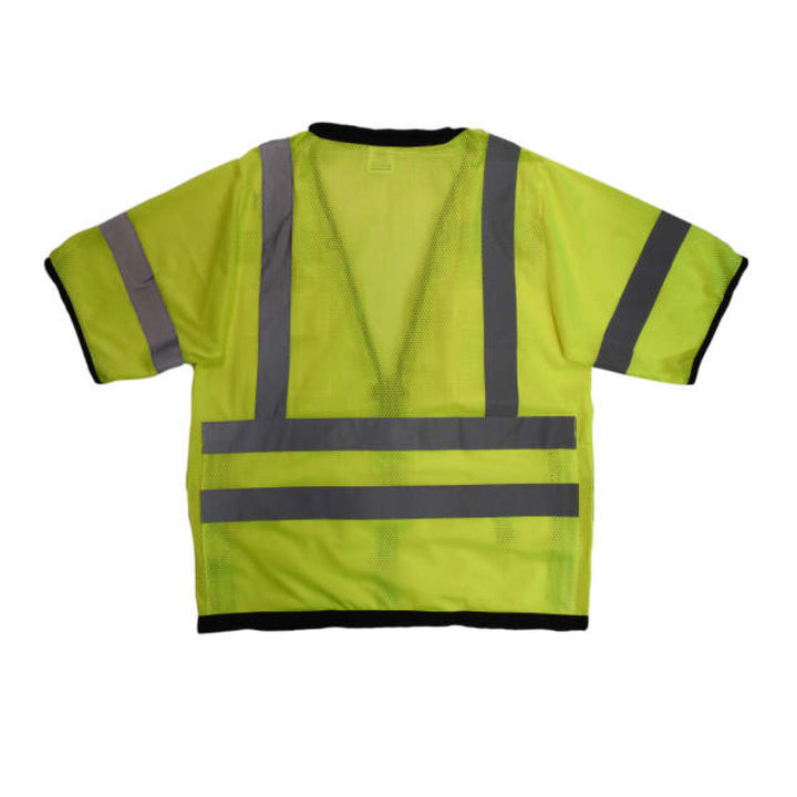 Radians SV59Z-3 Type R Class 3 Heavy Duty Mesh Surveyor Safety Vest with Zipper - Green