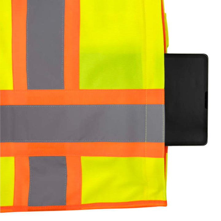 Radians SV69-2 Two Tone Type R Class 2 Mesh/Solid Surveyor Vest with Plan/Tablet Pocket