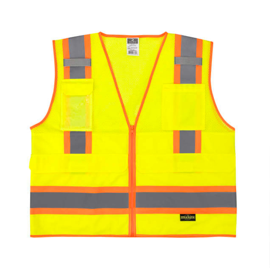 Radians SV69-2 Two Tone Type R Class 2 Mesh/Solid Surveyor Vest with Plan/Tablet Pocket