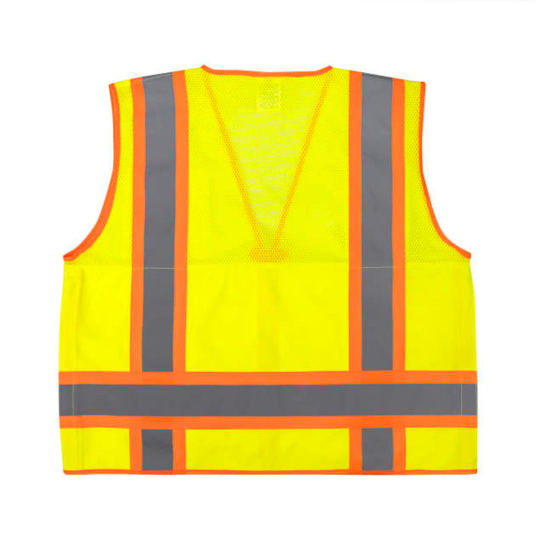 Radians SV69-2 Two Tone Type R Class 2 Mesh/Solid Surveyor Vest with Plan/Tablet Pocket
