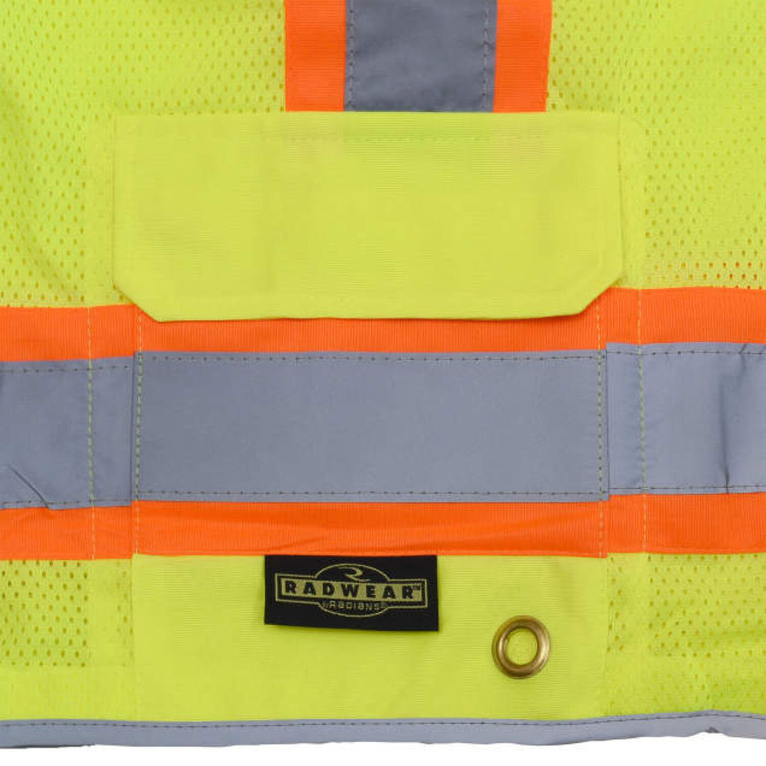 Radians SV6H Type R Class 2 Heavy Duty Two Tone Mesh Surveyor Vest with Solid Pockets