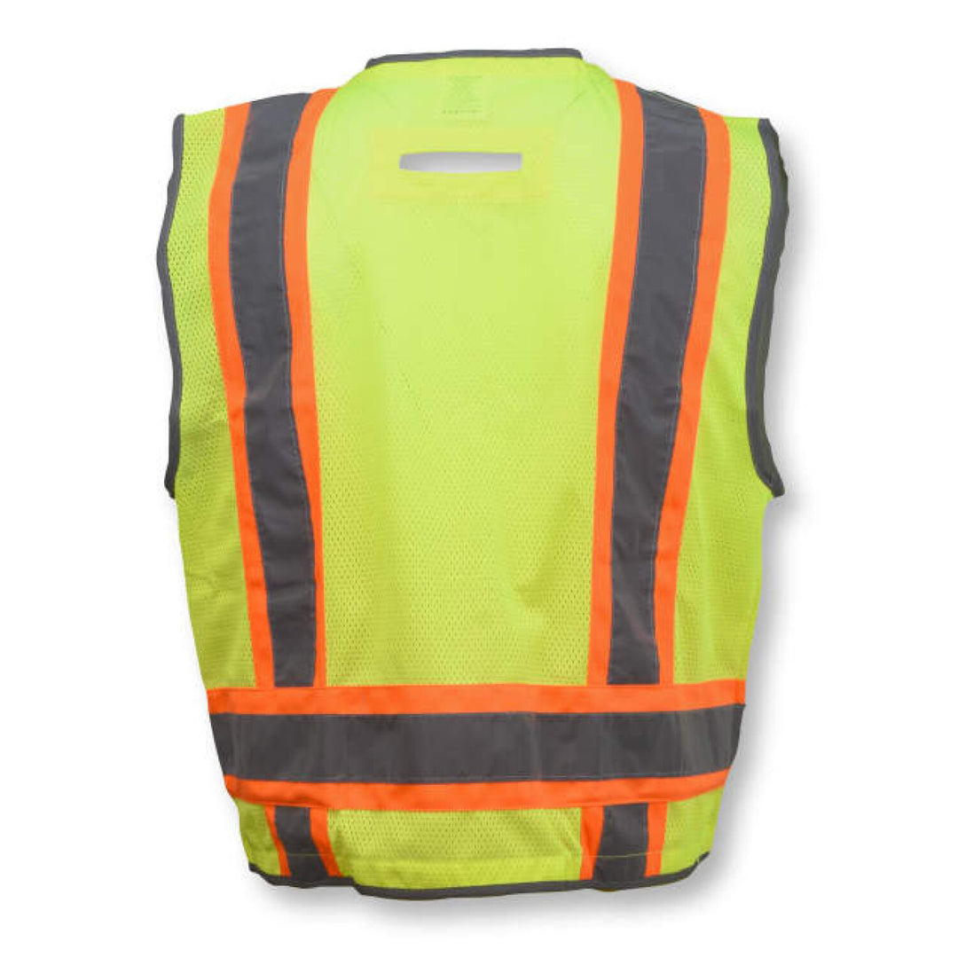 Radians SV6H Type R Class 2 Heavy Duty Two Tone Mesh Surveyor Vest with Solid Pockets