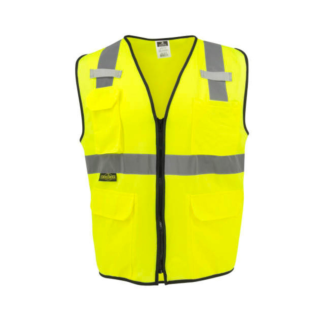 Radians SV7E Economy Type R Class 2 Solid Surveyor Safety Vest - Green