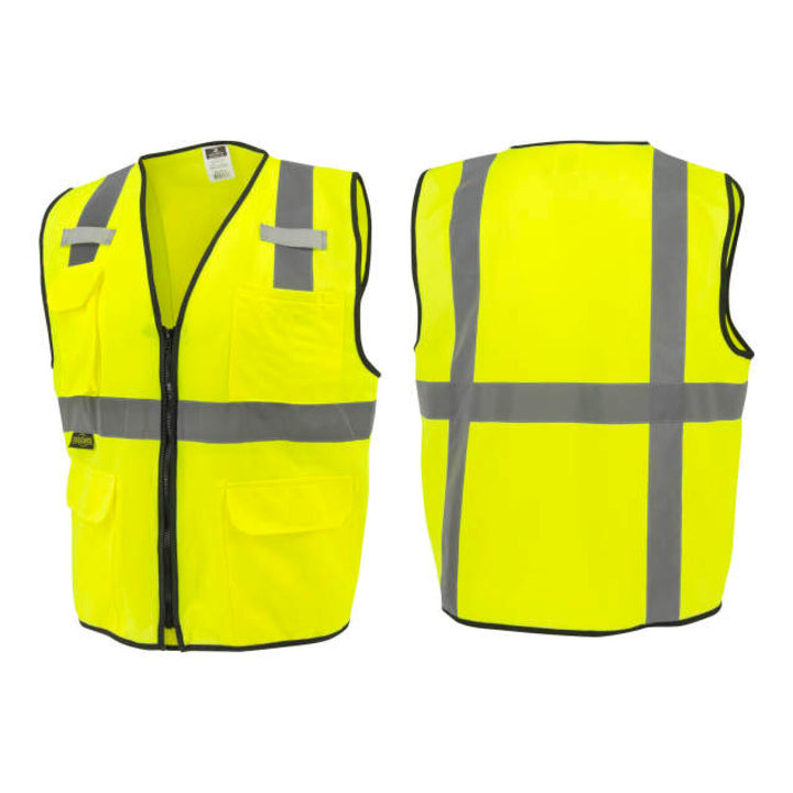 Radians SV7E Economy Type R Class 2 Solid Surveyor Safety Vest - Green