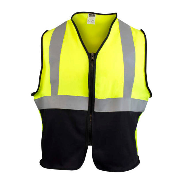 Radians SV92B-M2ZGSFR Solid 5.5 oz DH Cat 2 Class 2 Color Blocked FR Vest - Green