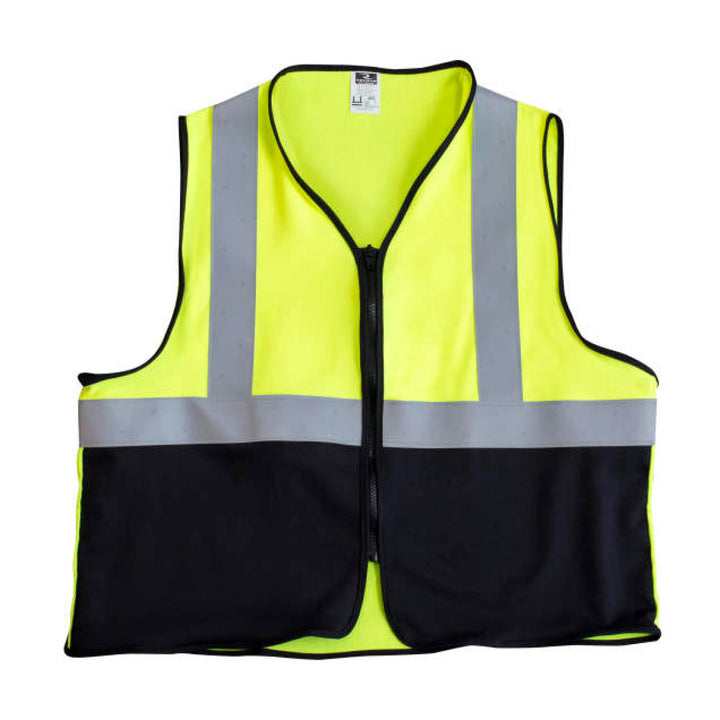 Radians SV92B-M2ZGSFR Solid 5.5 oz DH Cat 2 Class 2 Color Blocked FR Vest - Green