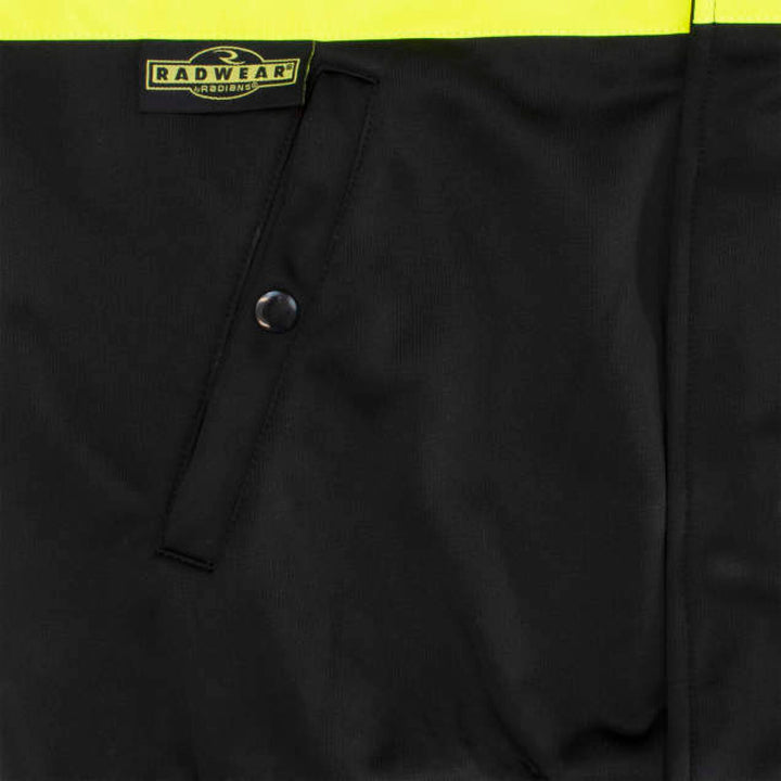 Radians SW01X-1 High Neck Zip Front X-Back Hooded Sweatshirt - Black