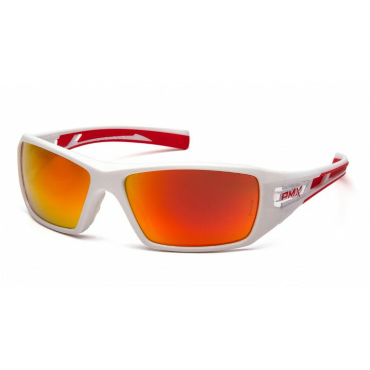 Pyramex SWR10455D Velar Sky Red Mirror Lens with White and Red Frame