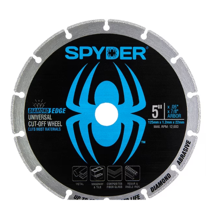 Spyder 14005 Diamond Cut-Off Wheel 5" - 100X Longer