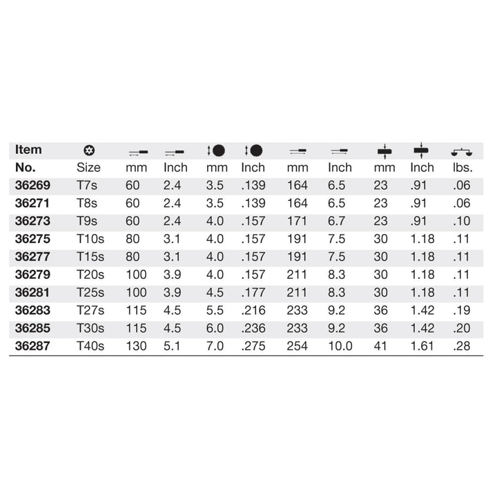 Wiha Tools 36273 T9s Security TORX® SoftFinish Driver