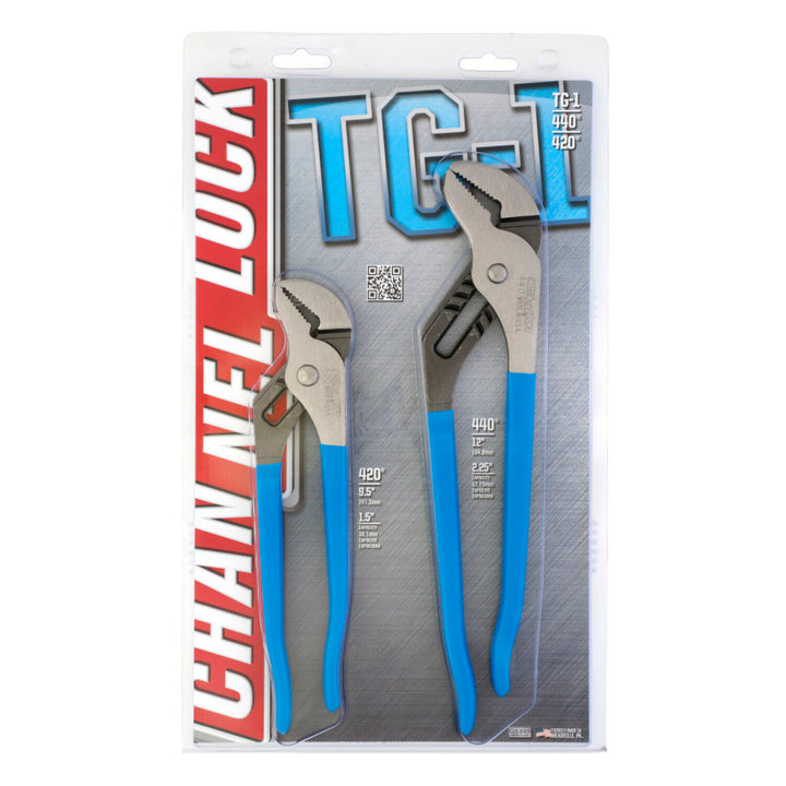 Channellock TG-1 2PC Tongue & Groove Pliers Set