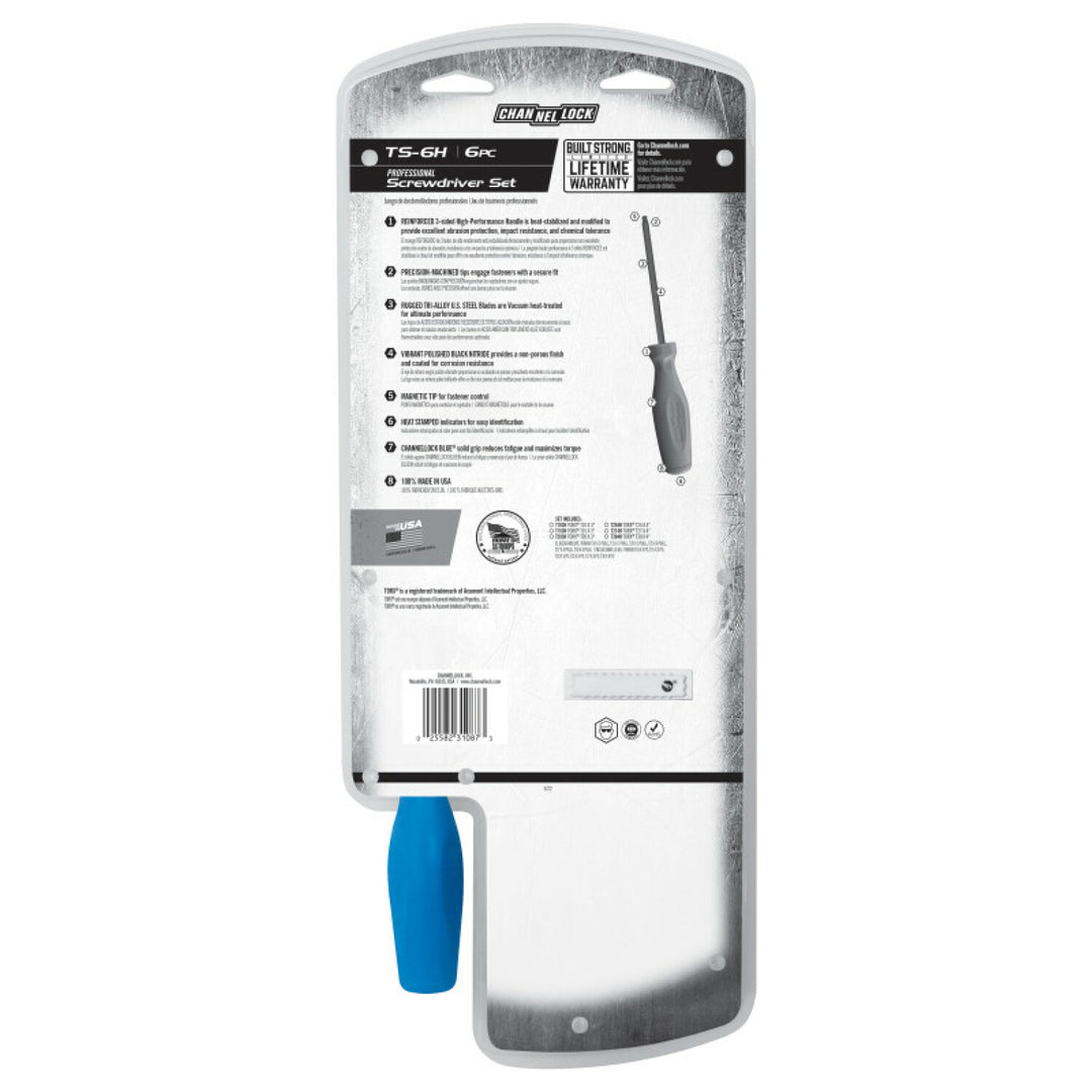 Channellock TS-6H 6PC Standard TORX Screwdriver Set