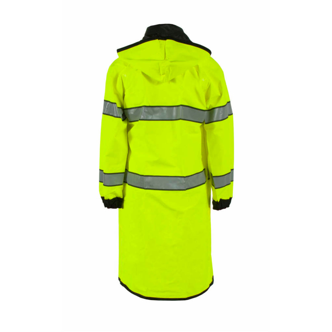 Neese 4703RCH3M Safe Officer Series Reversible Raincoat with Reflective Tape - Hi-Vis Lime/Black