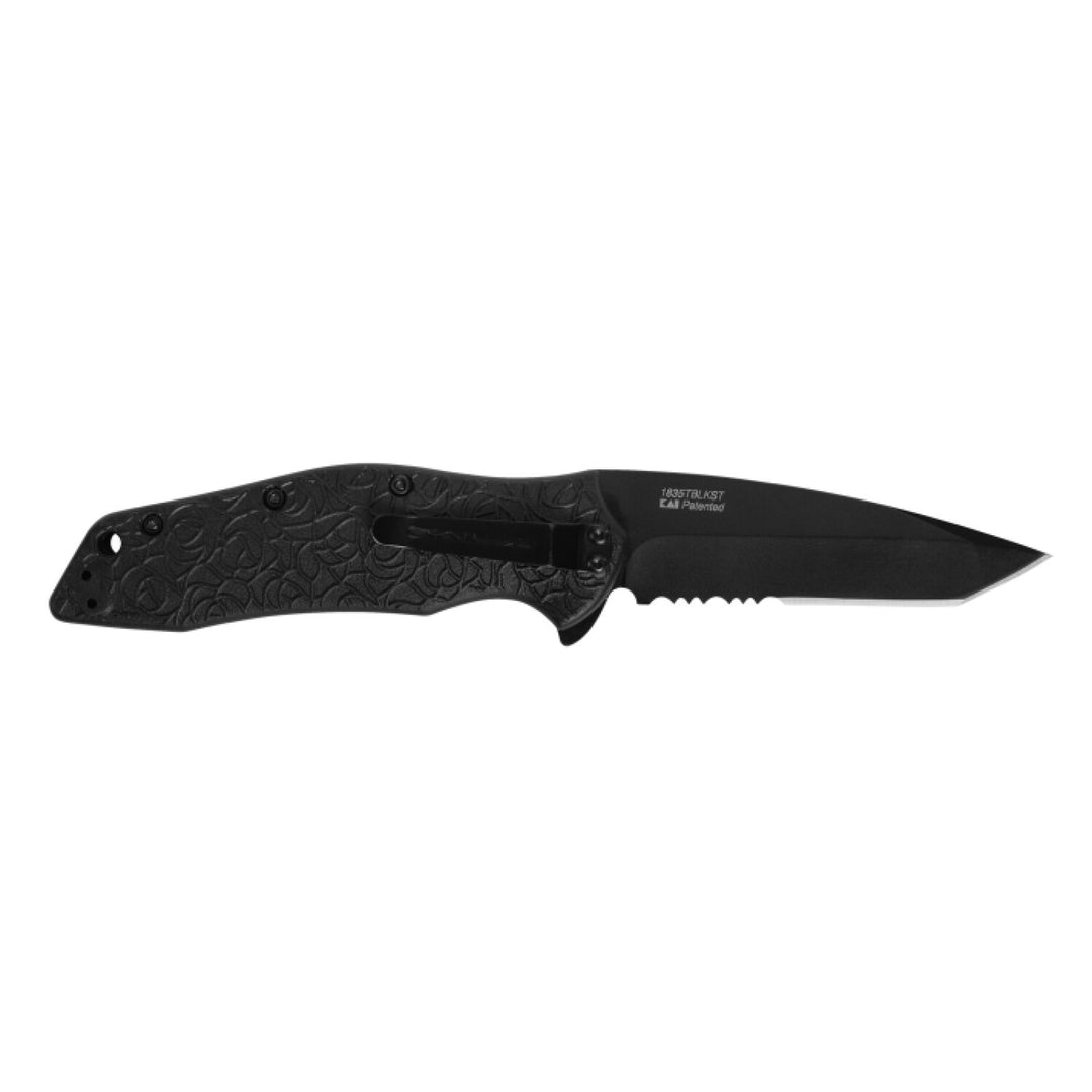 Kershaw 1835TBLKST Kuro Tanto - Black, Serrated