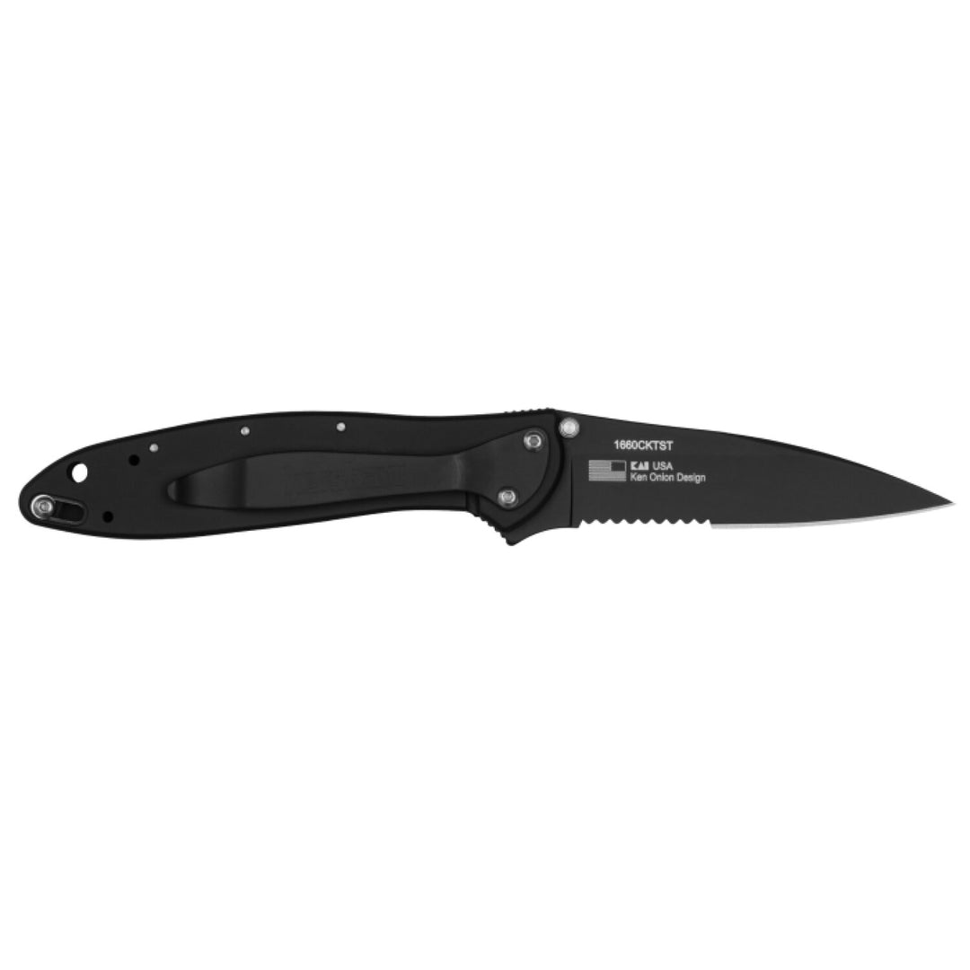Kershaw 1660CKTST Leek - Black, Serrated