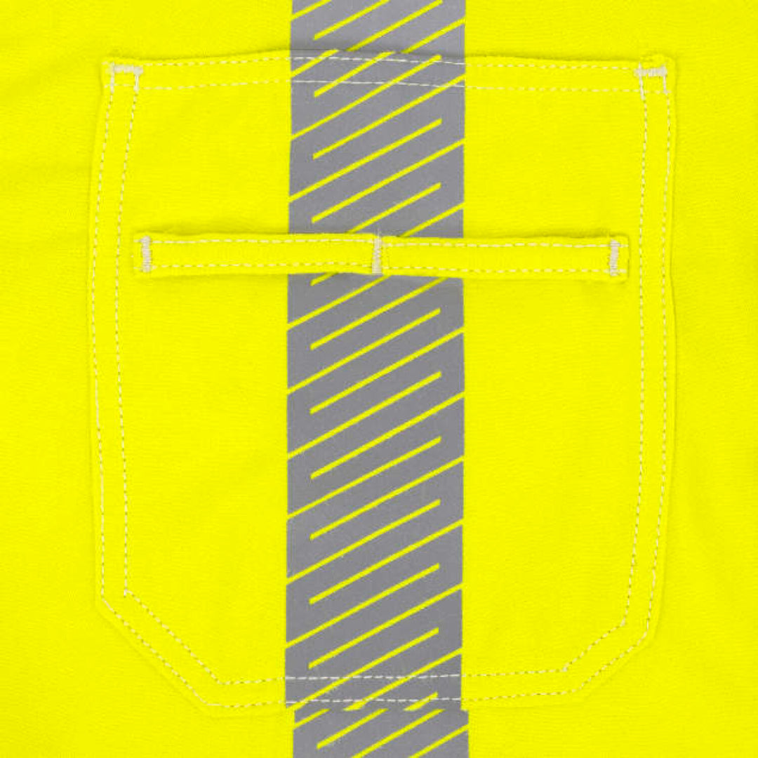 Neese VDH5VSH3 5.7 oz Vented Type R Class 3 Segmented Tape DH Air Workshirt - Fluorescent Yellow