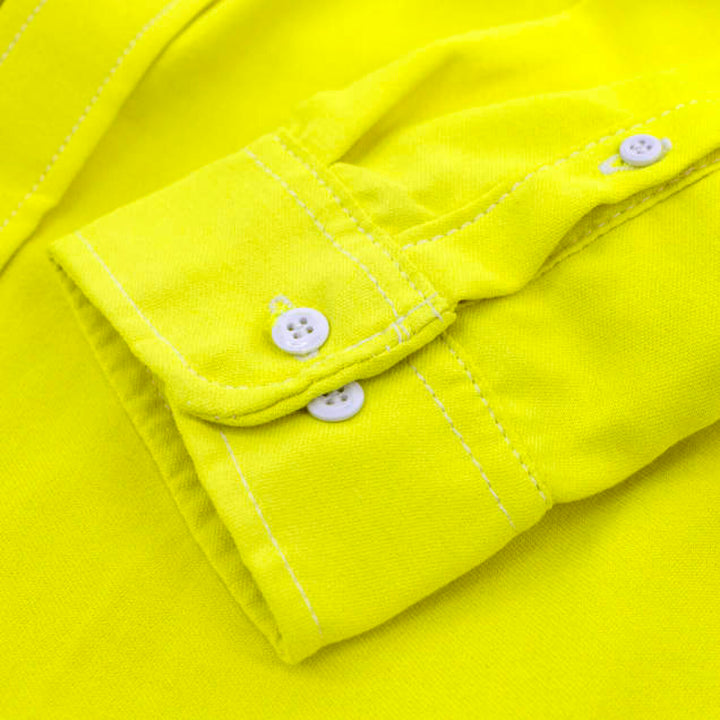 Neese VDH5VSH3 5.7 oz Vented Type R Class 3 Segmented Tape DH Air Workshirt - Fluorescent Yellow