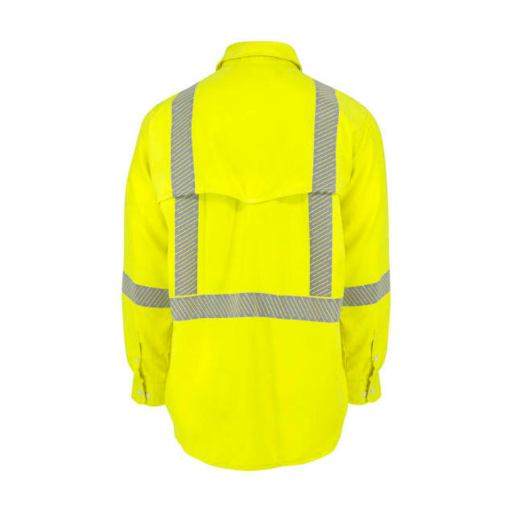 Neese VDH5VSH3 5.7 oz Vented Type R Class 3 Segmented Tape DH Air Workshirt - Fluorescent Yellow
