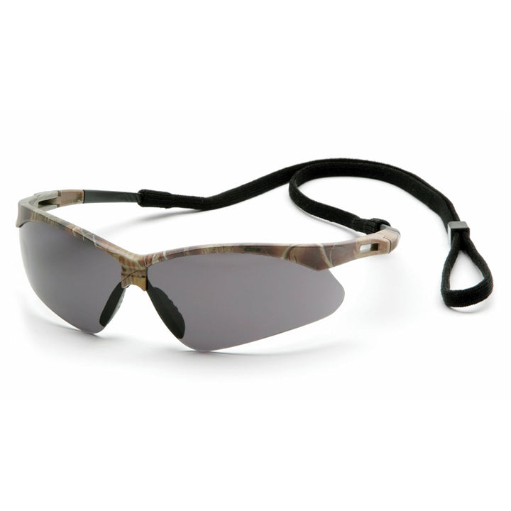 Pyramex SCM6320STP Pmxtreme Gray Anti-Fog Lens with Camo Frame, Black Cord