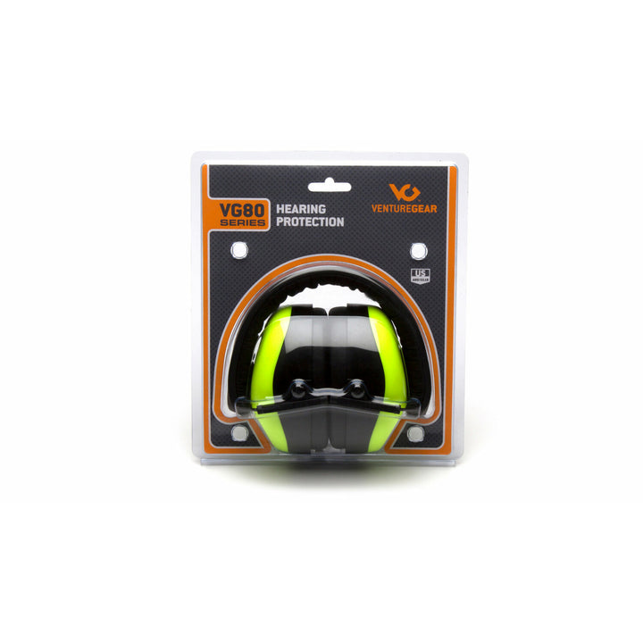 Pyramex VGPM8031C Hi Vis Lime - NRR 26 db Low Profile Hearing Protector - VG Clamshell