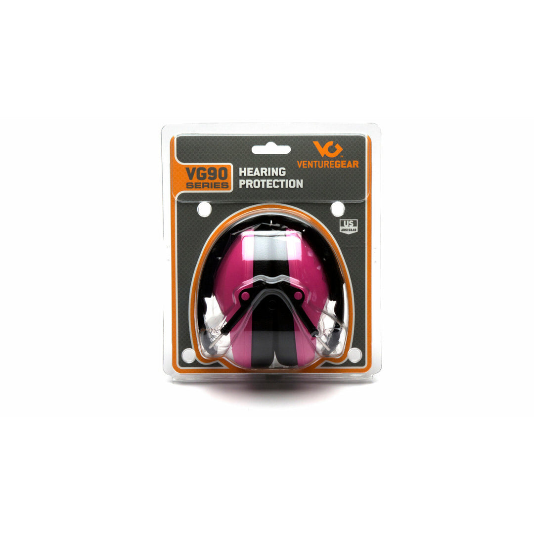 Pyramex VGPM9010PC Pink Earmuff NRR 24 db Low Profile Hearing Protector VG Clamshell