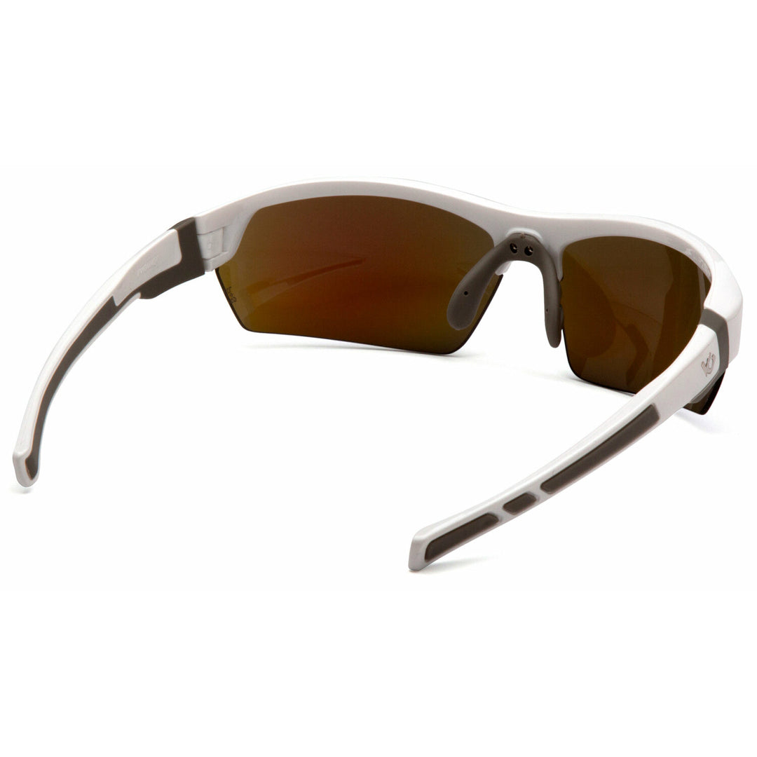 Pyramex VGSW365T Tensaw Ice Blue Mirror Anti-Fog Lens with White/Gray Frame