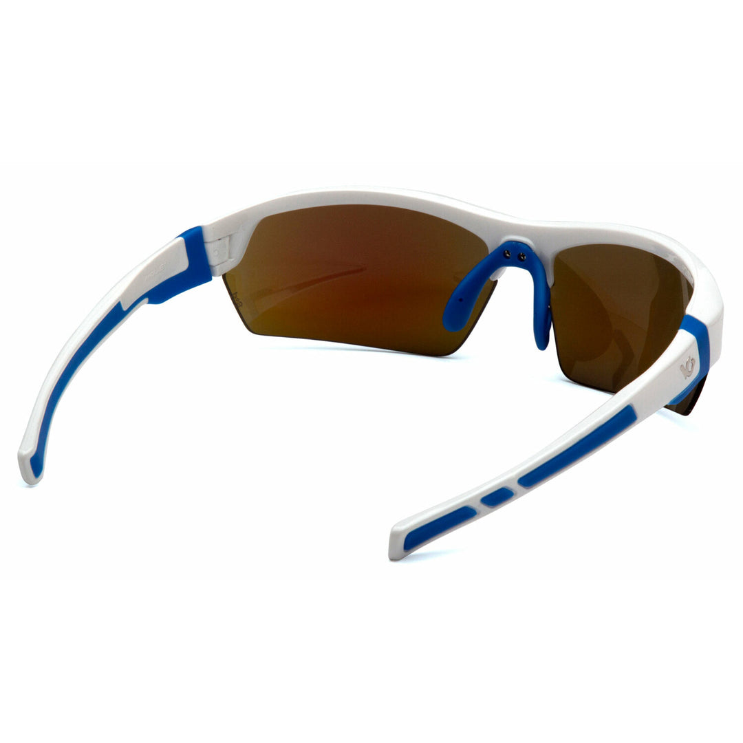 Pyramex VGSWB365T Tensaw  Ice Blue Mirror Anti-Fog Lens with White/Blue Frame