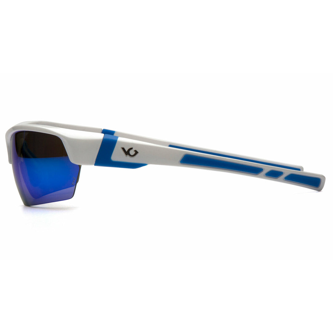Pyramex VGSWB365T Tensaw  Ice Blue Mirror Anti-Fog Lens with White/Blue Frame
