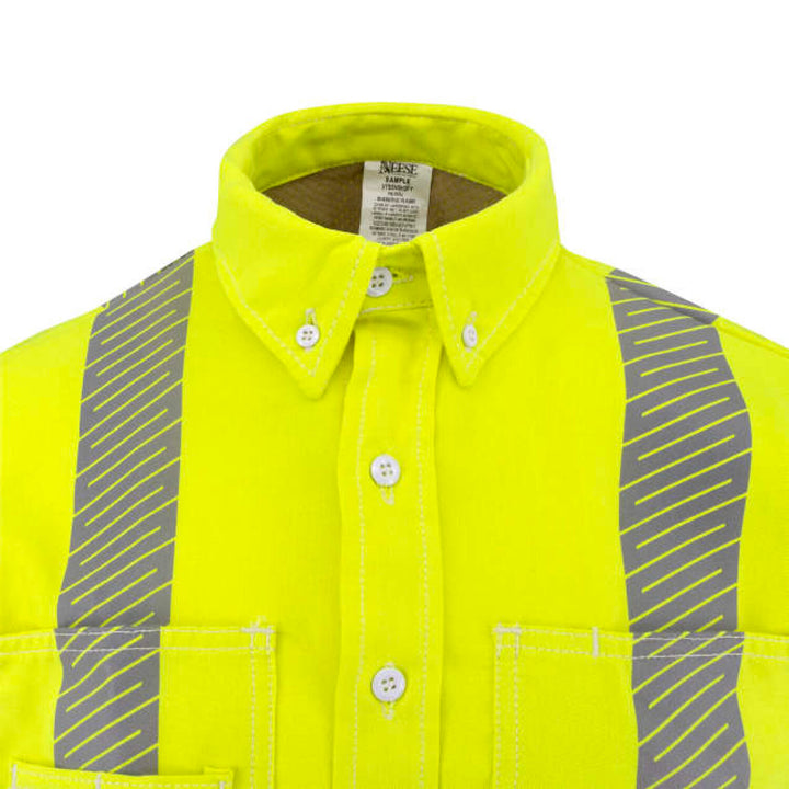 Neese VTS5VSH3 Tecasafe® One 5.7 oz Class 3 Vented FR Shirt - Fluorescent Yellow