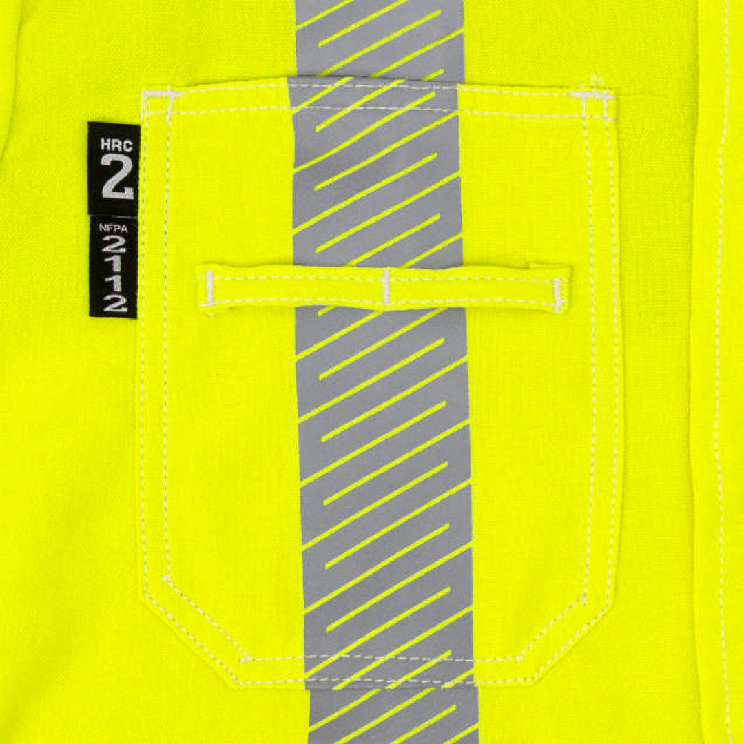 Neese VTS5VSH3 Tecasafe® One 5.7 oz Class 3 Vented FR Shirt - Fluorescent Yellow