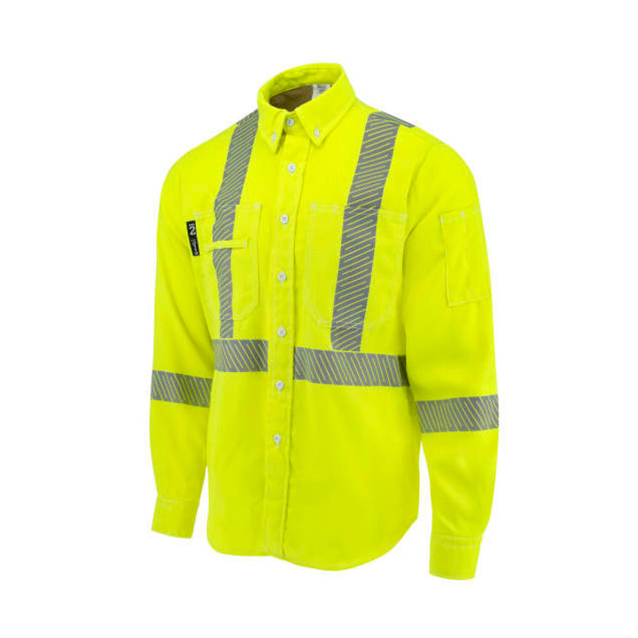 Neese VTS5VSH3 Tecasafe® One 5.7 oz Class 3 Vented FR Shirt - Fluorescent Yellow