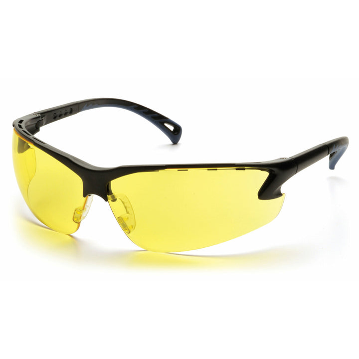 Pyramex PYSB5730D Venture 3 Amber Lens with Black Frame