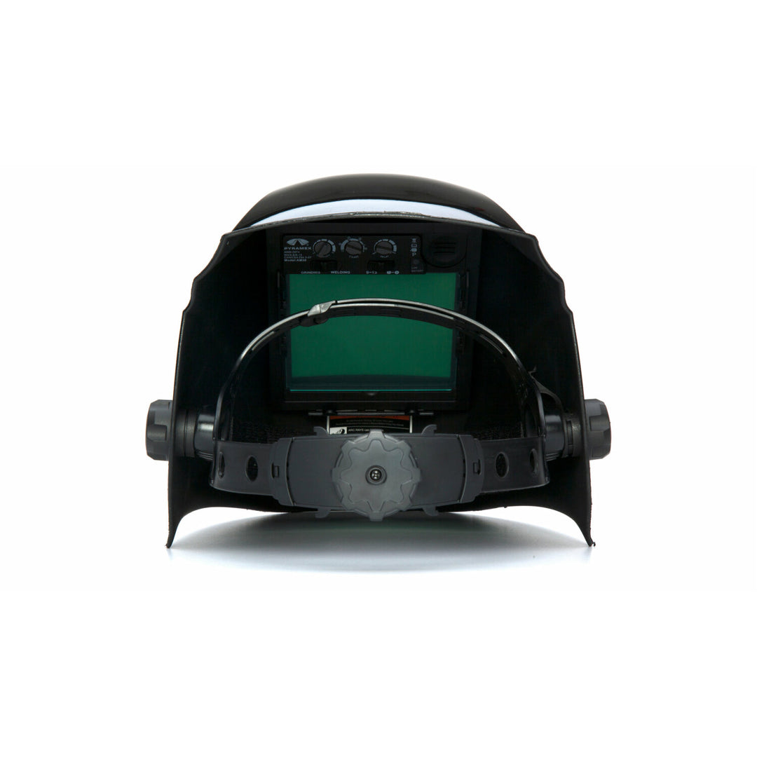Pyramex WHAM3030GB Auto Darkening Helmet - Glossy Black 98x87 mm