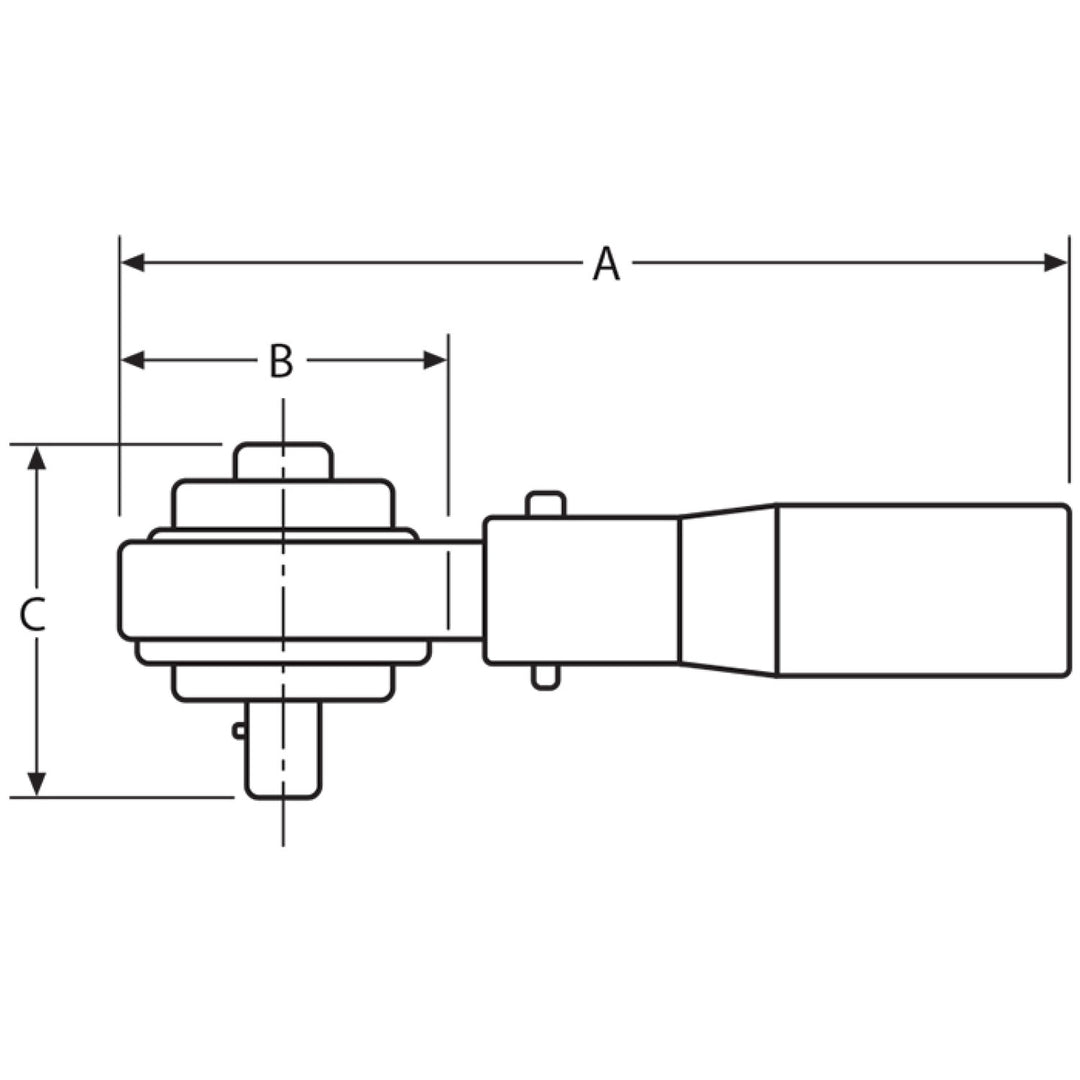 Wright Tool 9S393A Torque Multiplier 1/2" Sq F - 1" Sq M Output Capacity 3,200 ft lbs