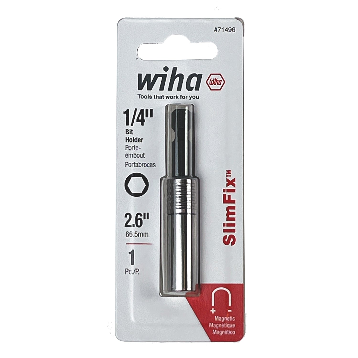 Wiha 71496 SlimFix Impact Rated Locking 1/4