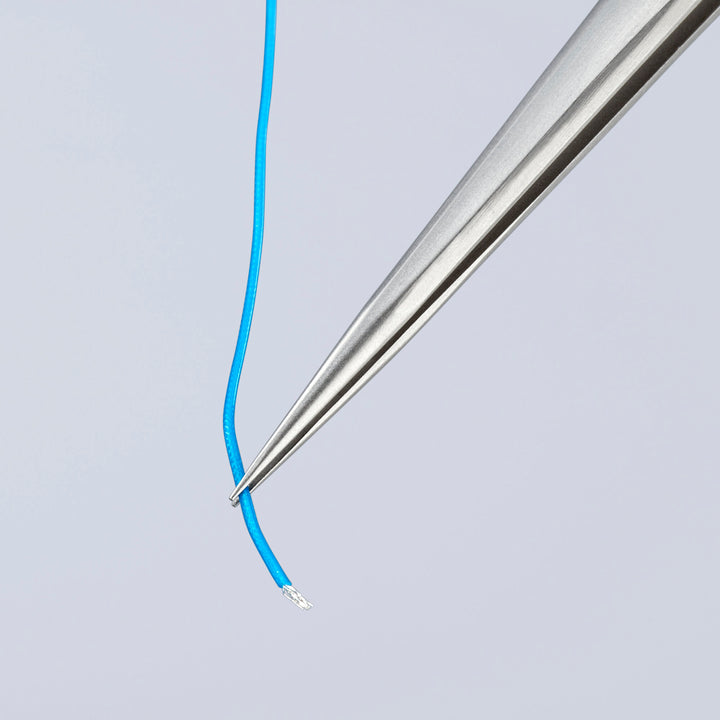 Knipex 92 21 08 5 1/2" Stainless Steel Gripping Tweezers-Needle Point Tips