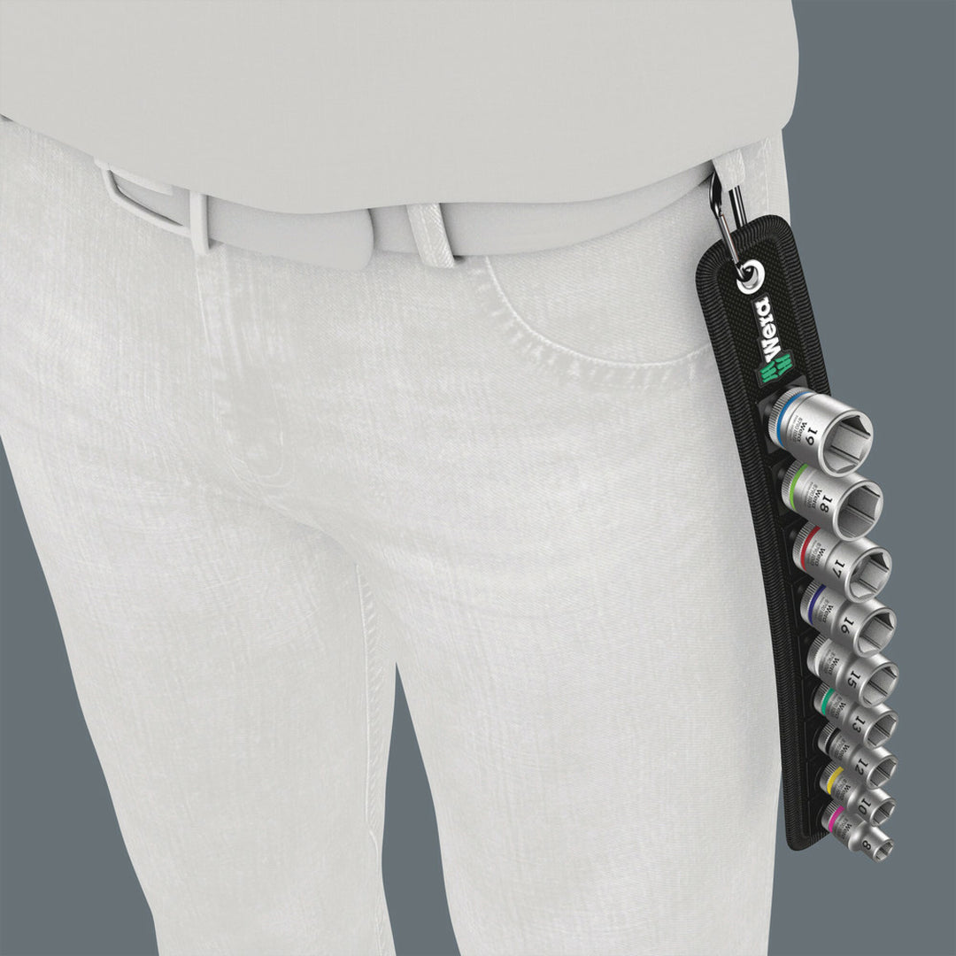 Wera Belt B 4 Zyklop socket set, 3/8" drive, 9 pieces