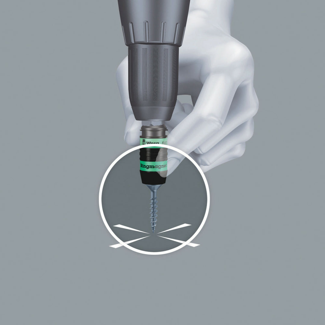 Wera 887/4 RR SB Rapidaptor Universal Bit Holder with ring magnet, 1/4" x 57 mm