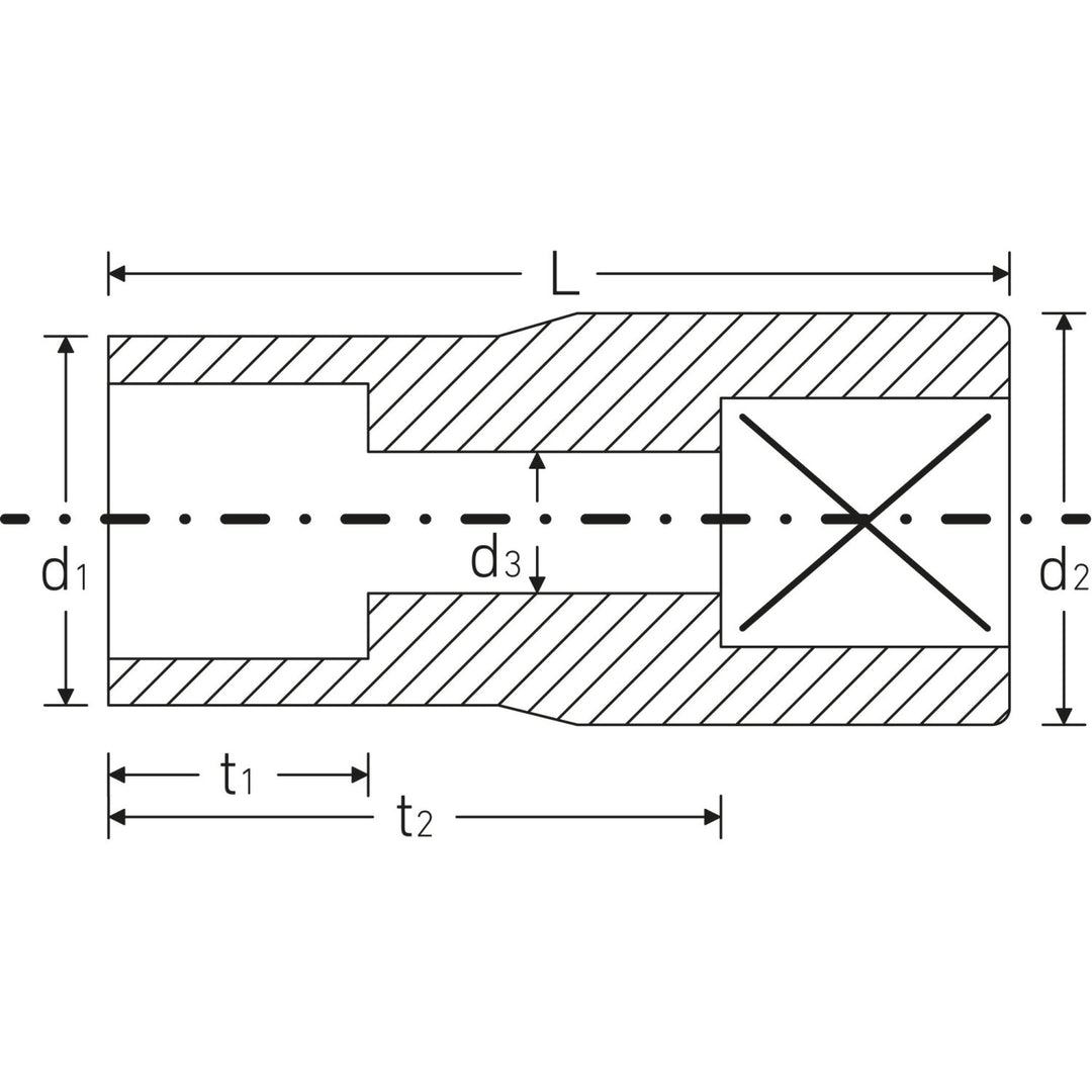 Stahlwille 01270010 1/4" Socket 40 TX E 10