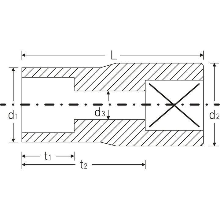 Stahlwille 01270008 40TX External TORX® Socket, E8 1/4" Drive