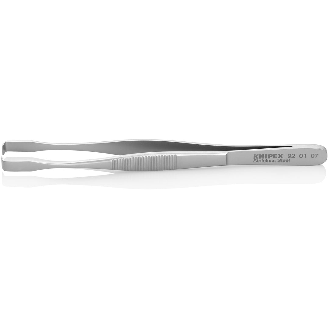 Knipex 92 01 07 5 3/4" Stainless Steel Positioning Tweezers-90° Angled