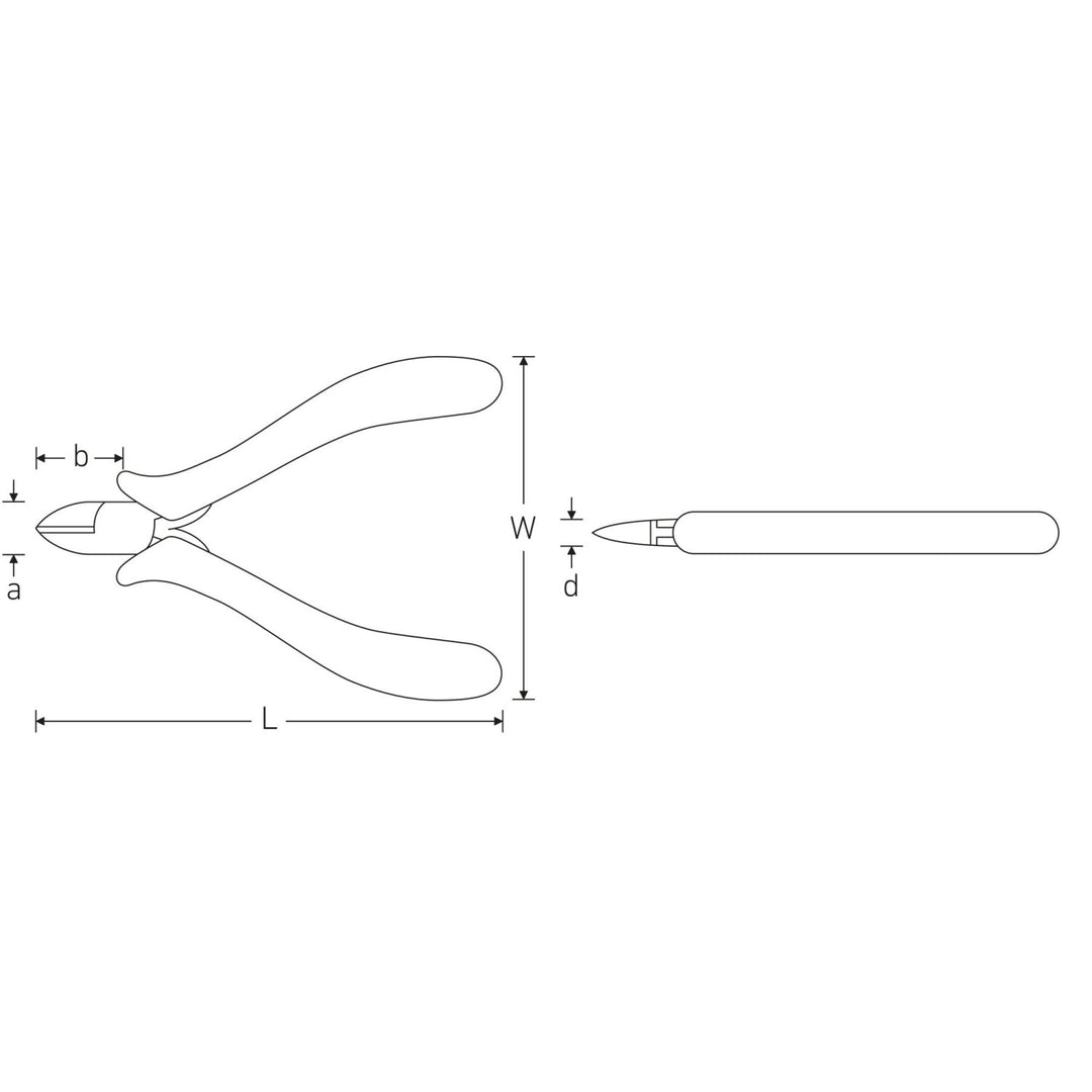 Stahlwille 67086000 Mini electronics side cutter