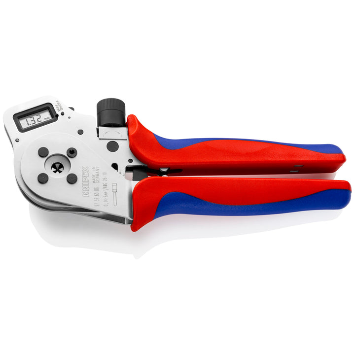 Knipex 97 52 65 DG 10 3/4" Digital Crimping Pliers - Four-Mandrel For Turned Contacts